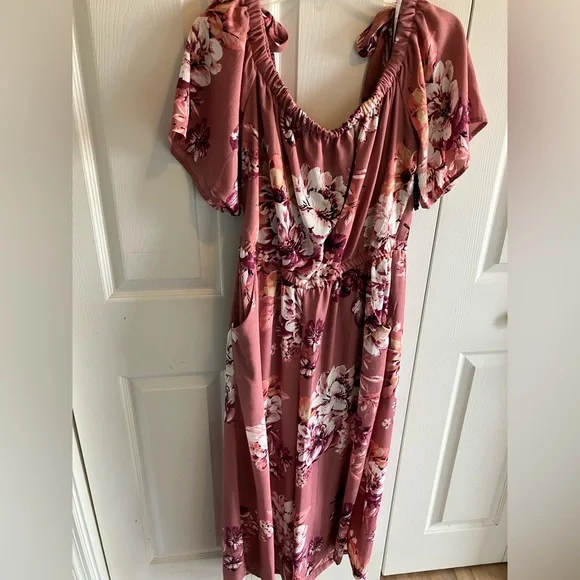 AUW Jumpsuit size 12 Large L NWT floral flowy boho New - Picture 4 of 16